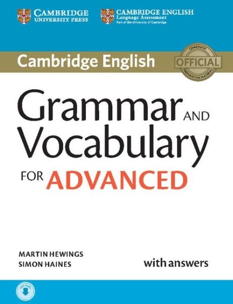 Cover for Hewings, Martin (University of Birmingham) · Grammar and Vocabulary for Advanced Book with Answers and Audio: Self-Study Grammar Reference and Practice - Cambridge Grammar for Exams (Buch) (2015)