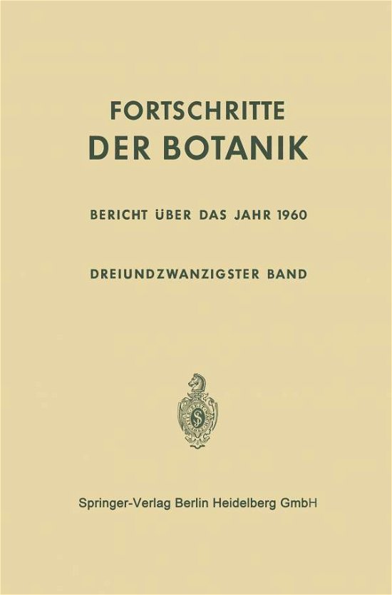 Bericht UEber Das Jahr 1960 - Progress in Botany - Erwin Bunning - Books - Springer-Verlag Berlin and Heidelberg Gm - 9783642948114 - October 23, 2012