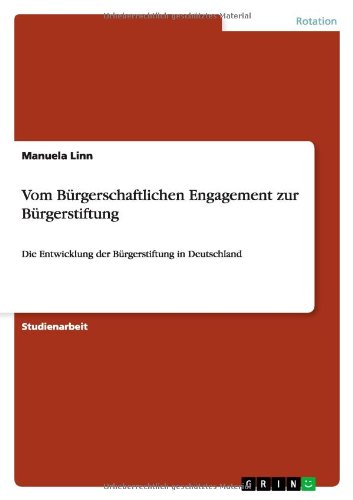 Cover for Linn · Vom Bürgerschaftlichen Engagement (Book) [German edition] (2013)