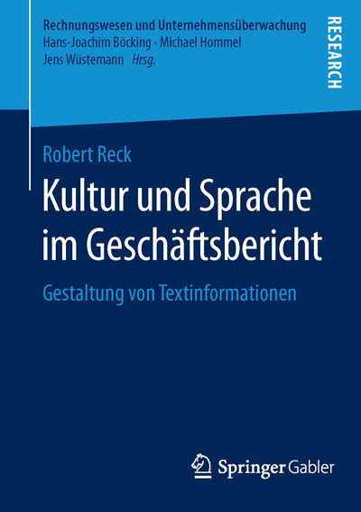 Cover for Reck · Kultur und Sprache im Geschäftsber (Book) (2016)