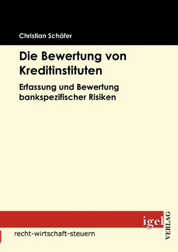 Die Bewertung Von Kreditinstituten - Christian Schäfer - Books - Igel Verlag GmbH - 9783868151114 - March 9, 2009