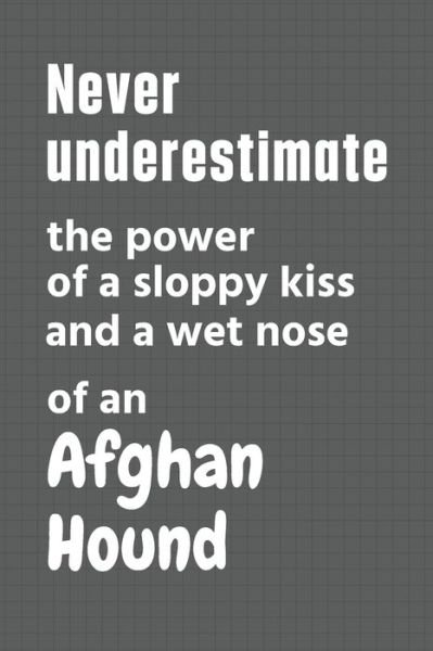 Cover for Wowpooch Press · Never underestimate the power of a sloppy kiss and a wet nose of an Afghan Hound (Pocketbok) (2020)