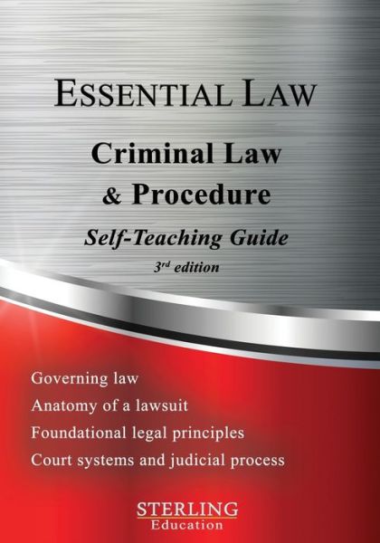 Cover for Education Sterling Education · Criminal Law &amp; Procedure: Essential Law Self-Teaching Guide - Essential Law Self-Teaching Guides (Paperback Book) (2022)