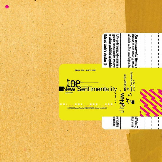 Cover for Toe · New Sentimentality (TAN &amp; CLEAR COLOR-IN-COLOR VINYL) (LP) (2024)