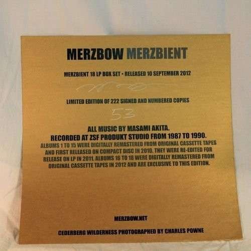 Merzbient - Merzbow - Música - Soleilmoon - 0753907787115 - 22 de mayo de 2012
