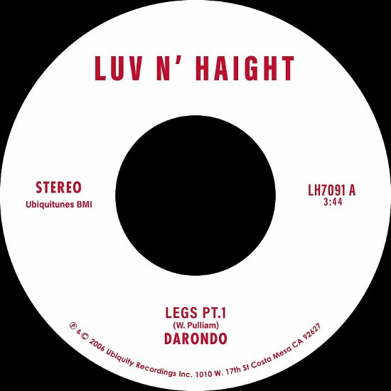 Legs Pt. 1 / Let My People Go - Darondo - Muziek - LUV N' HAIGHT - 0780661009115 - 8 november 2019
