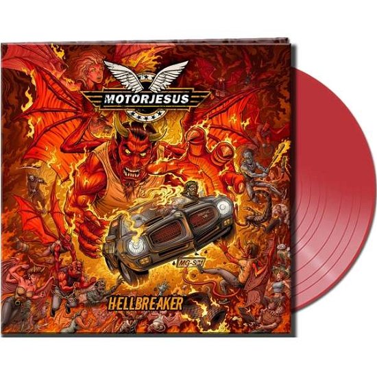 Cover for Motorjesus · Hellbreaker (Clear Red Vinyl) (LP) [Limited edition] (2021)