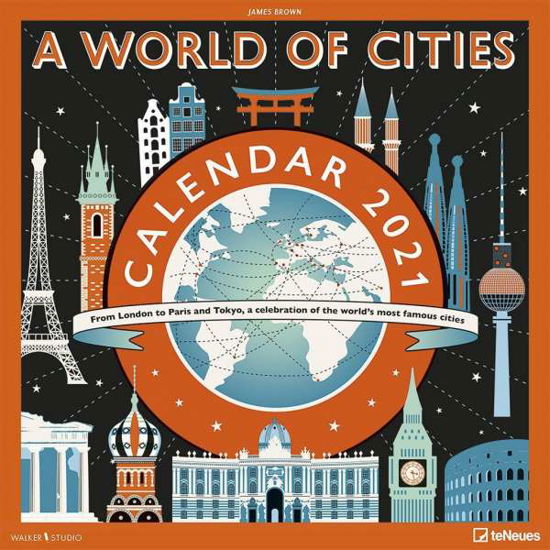 James Brown a World of Cities 30 X 30 Gr - Grid Calendar - Brown - Kirjat - TE NEUES CALENDARS 2021 - 4002725973115 - keskiviikko 1. heinäkuuta 2020