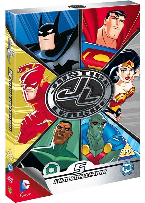 Cover for Justice League - 5 Film Collec · DC Universe Movie Collection - Justice League (5 Film) Collection (DVD) (2014)