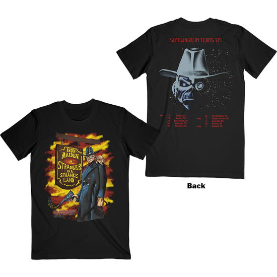 Cover for Iron Maiden · Iron Maiden Unisex T-Shirt: Stranger In A Strange Land (Back Print) (T-shirt) [size L] [Black - Unisex edition]