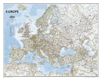 Cover for National Geographic Maps · Europe Classic, Tubed: Wall Maps Continents (Map) [2017th edition] (2017)