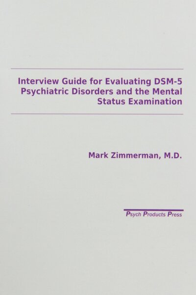 Cover for Zimmerman · Interview Guide for Evaluation of Dsm-v Disorders (Paperback Book) (2013)