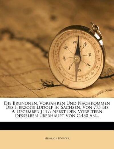 Cover for Böttger · Die Brunonen, Vorfahren und Nac (Buch)