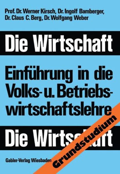 Cover for Werner Kirsch · Die Wirtschaft (Paperback Book) [1975 edition] (1975)