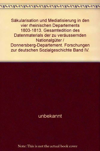 Cover for Wolfgang Schieder · Donnersberg-Departement (Hardcover Book) (1996)