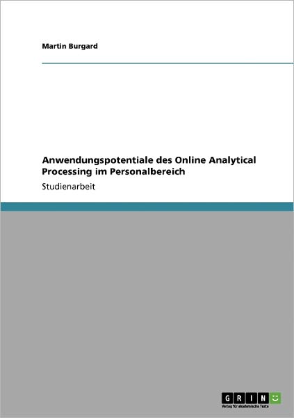 Cover for Burgard · Anwendungspotentiale des Online (Book) [German edition] (2013)