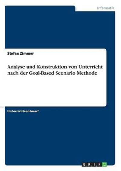 Cover for Zimmer · Analyse und Konstruktion von Unt (Book) (2016)