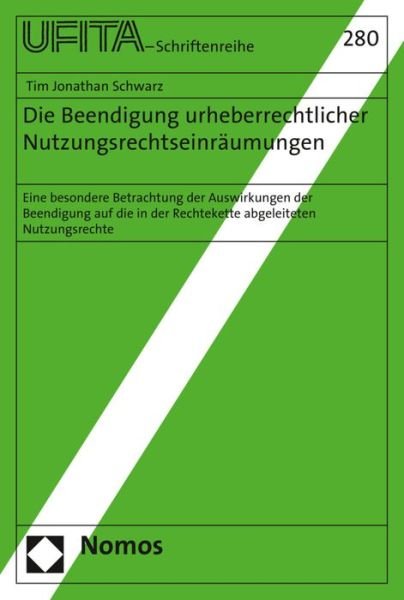 Cover for Schwarz · Die Beendigung urheberrechtlich (Book) (2018)
