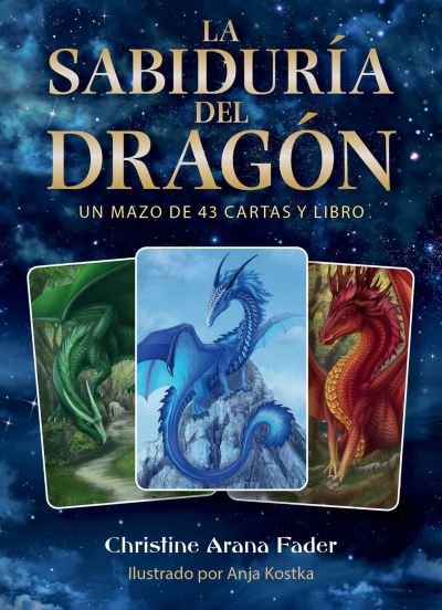 Cover for Christine Arana Fader · La sabiduria del dragon: Un mazo de 43 cartas y libro (Flashcards) (2024)