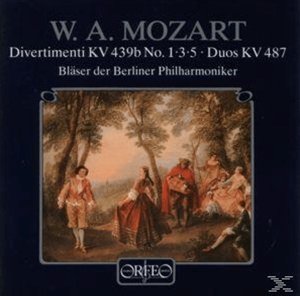 Cover for Bläser der Berliner Philharmoniker · * Divertimenti KV 439B 1,3,5/Zwölf Duos KV 487 (LP) (1990)