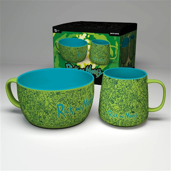 RICK & MORTY - Pattern - Breakfast Set Bowl 850ml - P.Derive - Merchandise - Gb Eye - 5028486485116 - 30 maj 2022