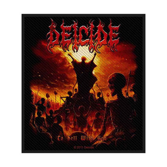 Deicide Standard Woven Patch: To Hell With God - Deicide - Merchandise - PHD - 5055339727116 - 19 augusti 2019