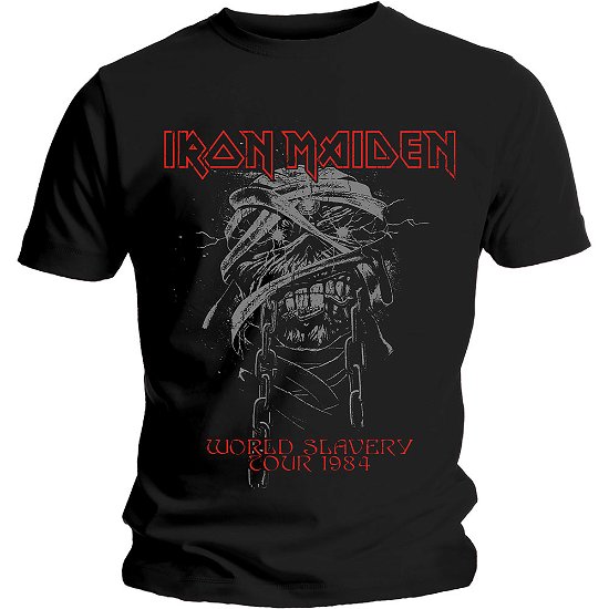 Iron Maiden Unisex T-Shirt: World Slavery 1984 Tour - Iron Maiden - Koopwaar - MERCHANDISE - 5056170691116 - 14 januari 2020