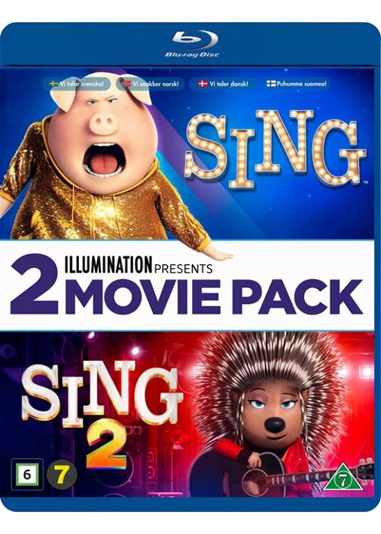 Cover for Sing 1+2 Box (Blu-ray) (2022)