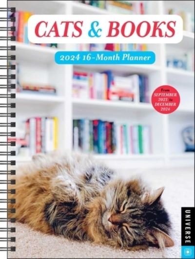 Cover for Rizzoli Universe · Cats &amp; Books 16-Month 2024 Planner Calendar: September 2023 - December 2024 (Calendar) (2023)