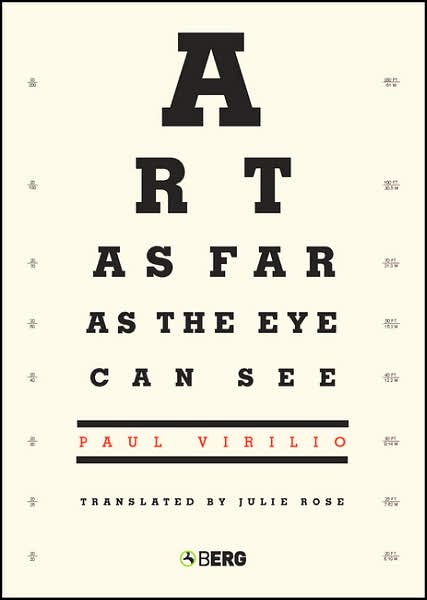 Cover for Paul Virilio · Art as Far as the Eye Can See (Hardcover Book) (2007)