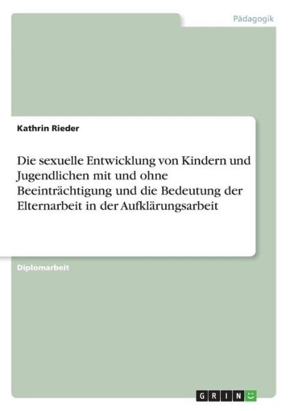 Cover for Rieder · Die sexuelle Entwicklung von Kin (Bog)