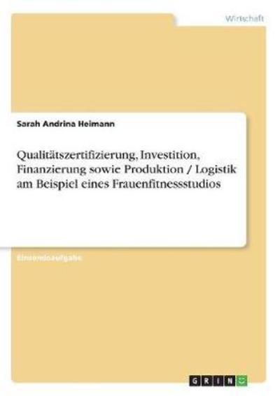 Cover for Heimann · Qualitätszertifizierung, Invest (Book)