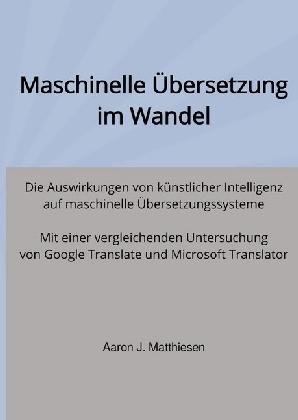 Cover for Matthiesen · Maschinelle Übersetzung im W (Book)