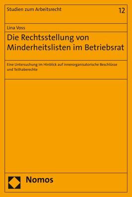 Cover for Voss · Die Rechtsstellung von Minderheits (Book) (2015)