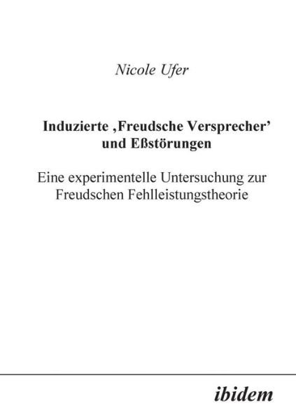 Cover for Ufer · Induzierte &quot;Freudsche Versprecher&quot; (Bok) (2001)