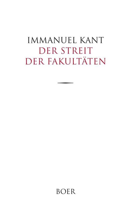 Cover for Kant · Der Streit der Fakultäten (Buch)