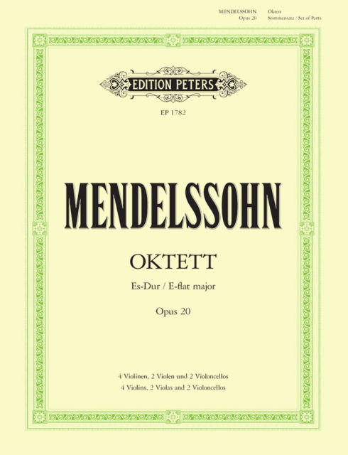 Octet in E flat Op.20 - - Bøger - Edition Peters - 9790014008116 - 12. april 2001