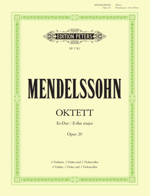 Octet in E flat Op.20 -  - Książki - Edition Peters - 9790014008116 - 12 kwietnia 2001