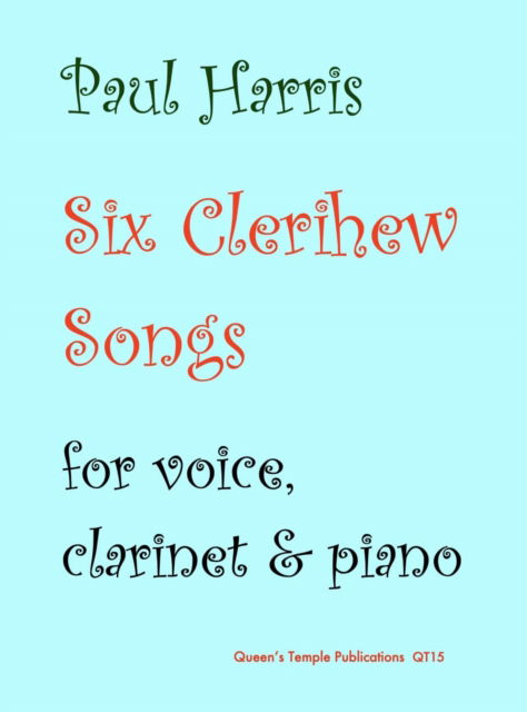 Cover for Six Clerihew Songs (Sheet music) (1998)