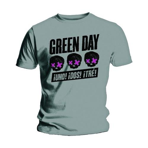 Cover for Green Day · Green Day Unisex T-Shirt: Three Heads Better Than One (T-shirt) [size S] [Grey - Unisex edition] (2015)