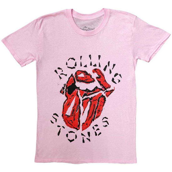 The Rolling Stones Unisex T-Shirt: Hackney Diamonds Painted Tongue - The Rolling Stones - Koopwaar -  - 5056737204117 - 