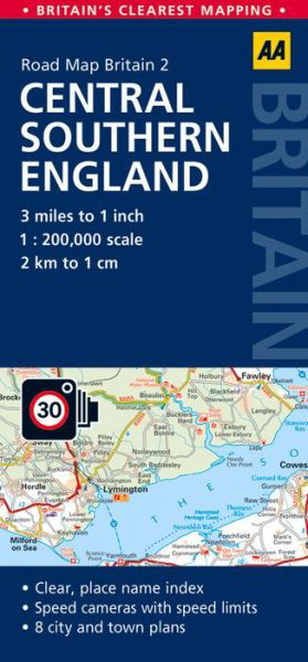 Cover for Aa · AA Road Map Britain: Central Southern England (Book) (2015)