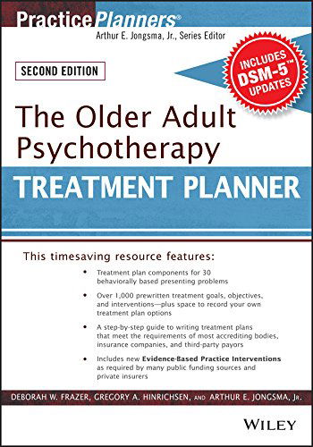 Cover for Frazer, Deborah W. (ElderCare, Philadelphia, PA) · The Older Adult Psychotherapy Treatment Planner, with DSM-5 Updates, 2nd Edition - PracticePlanners (Pocketbok) (2015)