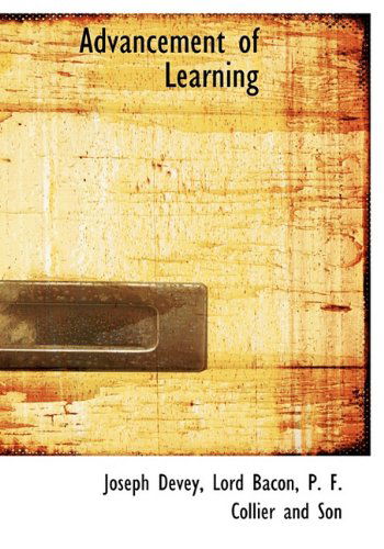 Cover for Lord Bacon · Advancement of Learning (Hardcover Book) (2010)