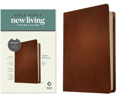 Cover for Tyndale · NLT Thinline Reference Bible, Filament Enabled Edition (Red Letter, Genuine Leather, Brown) (Book) (2023)