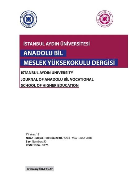 Cover for Candan Varlik · Istanbul Aydin Universitesi: Anadolu Bil Meslek Yuksek Okulu Dergisi - Y&amp;#305; l Year: 13 Nisan - May&amp;#305; s - Haziran 201 (Paperback Book) (2019)