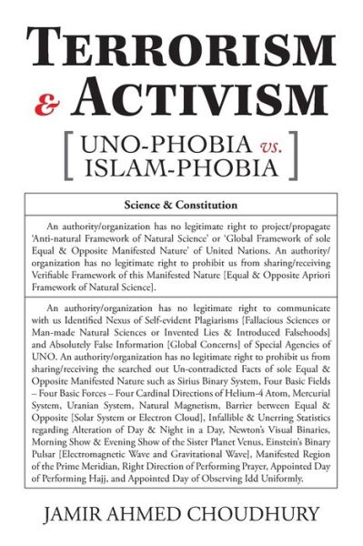 Cover for Jamir Ahmed Choudhury · Terrorism and Activism (Paperback Book) (2020)