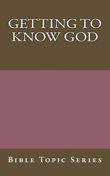 Cover for John Robertson · Getting to know God (Paperback Book) (2018)