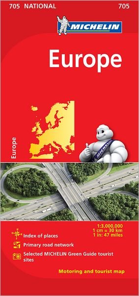 Cover for Michelin · Europe - Michelin National Map 705 (Kartor) [10th edition] (2023)