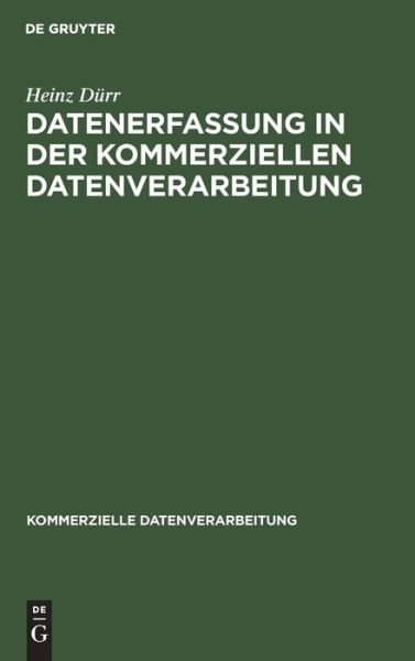 Cover for Duerr · Datenerfassung in Kom-merz Datenv (Bok) (1972)
